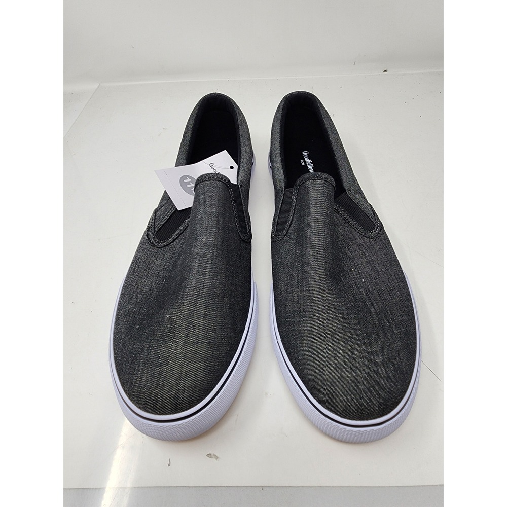 Goodfellow & Co Mens Phillip Slip On Sneakers Gray Cotton Blend Size 11.5